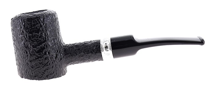 Pipa Savinelli TREVI 310 Poker semicurva, rusticata nera, filtro 6mm