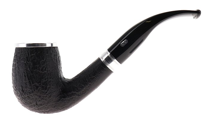 Pipa Chacom Baccara 43 sabbiata nera shape bent billiard parafiamma in alluminio