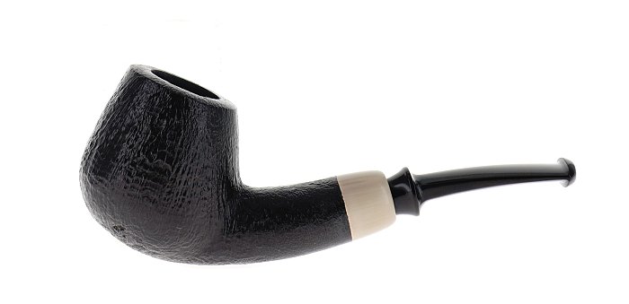 Pipa BRENTEGANI SABBIATA nera shape bent brandy