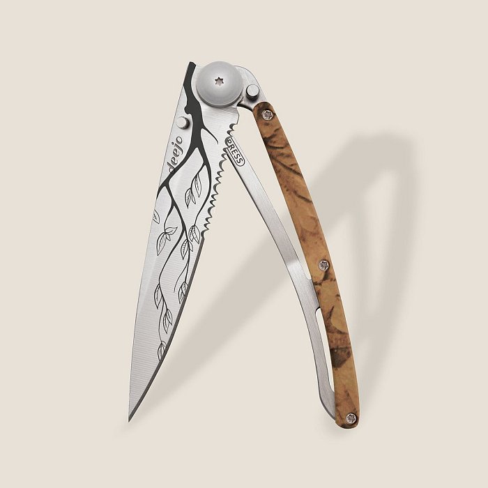 Deejo - Coltello 37G Arbre - Titanio - Marrone mimetico