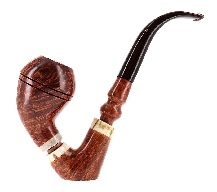 Pipa Pascucci PEZZO UNICO liscia marrone shape stand up cavalier