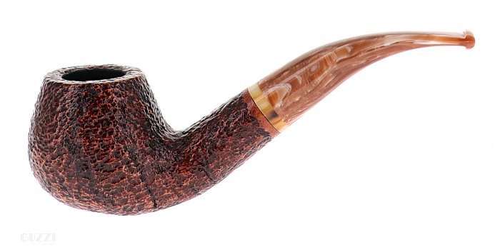 Pipa Savinelli DOLOMITI 645 KS rusticata marrone shape bent brandy 6mm